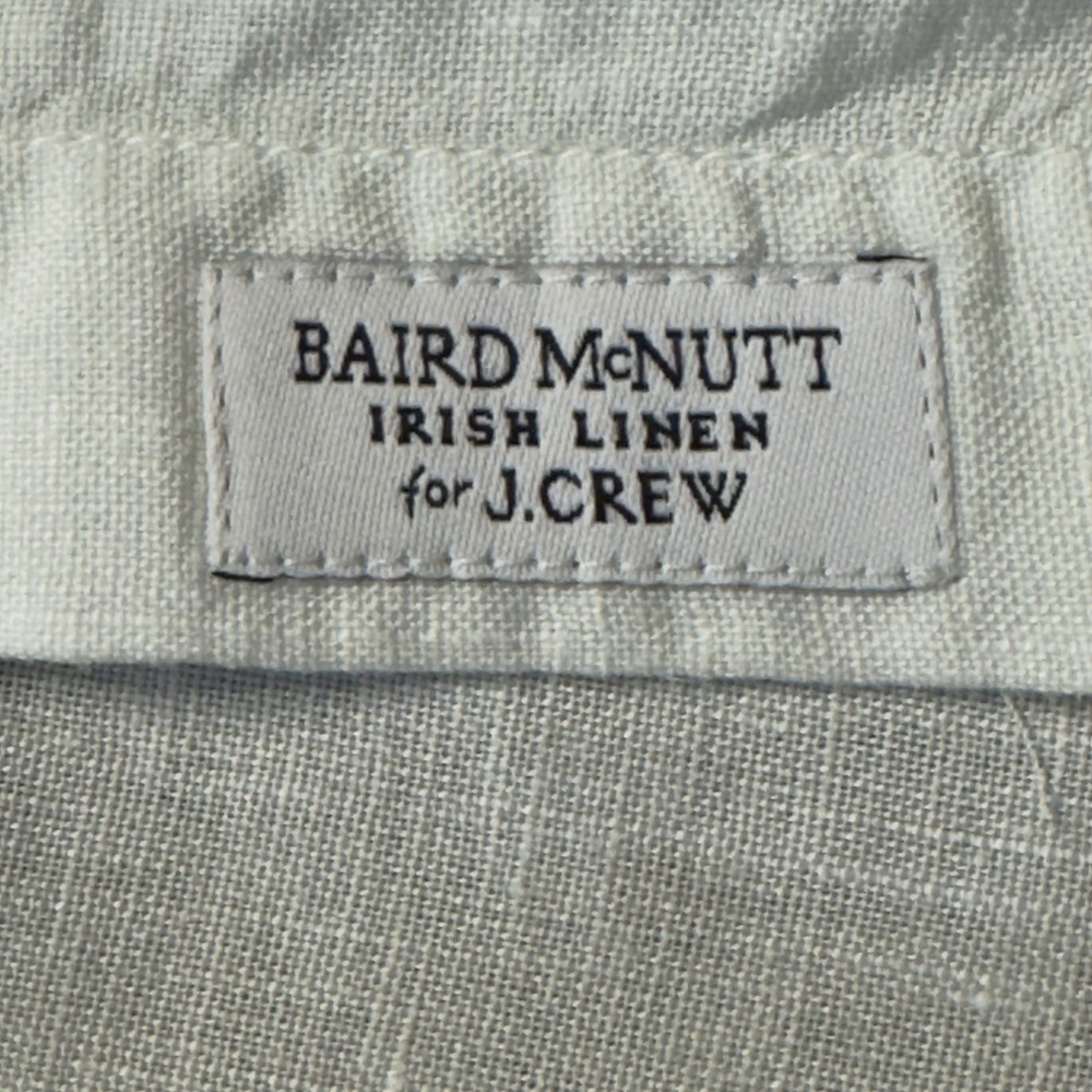J Crew Sz 8 Baird Mcnutt Irish Linen Shirt Womens Dip Dyed Stone Relaxed Beige - Picture 6 of 11